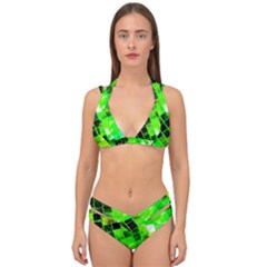 Green Disco Ball Double Strap Halter Bikini Set by essentialimage