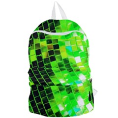 Green Disco Ball Foldable Lightweight Backpack