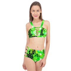 Green Disco Ball Cage Up Bikini Set by essentialimage