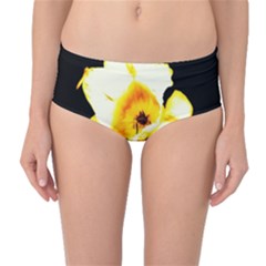 Yellow and Orange Tulip Mid-Waist Bikini Bottoms