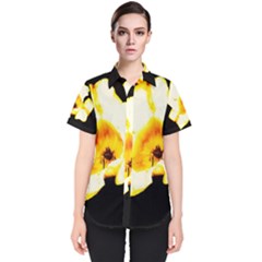 Yellow And Orange Tulip Women s Short Sleeve Shirt