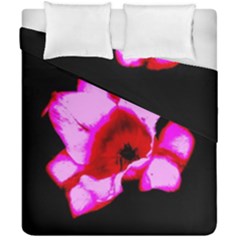 Pink And Red Tulip Duvet Cover Double Side (california King Size)