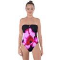 Pink and Red Tulip Tie Back One Piece Swimsuit View1