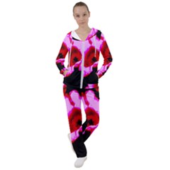 Pink And Red Tulip Women s Tracksuit by okhismakingart