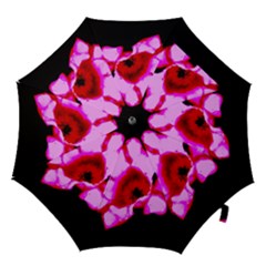 Pink And Red Tulip Hook Handle Umbrellas (small) by okhismakingart