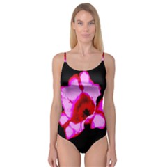 Pink And Red Tulip Camisole Leotard 