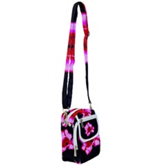 Pink And Red Tulip Shoulder Strap Belt Bag