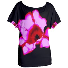 Pink And Red Tulip Women s Oversized Tee