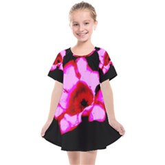 Pink And Red Tulip Kids  Smock Dress by okhismakingart