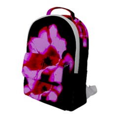 Pink And Red Tulip Flap Pocket Backpack (large) by okhismakingart