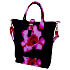 Pink And Red Tulip Buckle Top Tote Bag by okhismakingart