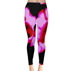 Pink And Red Tulip Inside Out Leggings