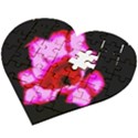Pink and Red Tulip Wooden Puzzle Heart View2