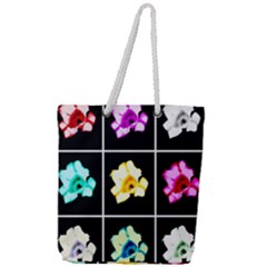 Tulip Collage Full Print Rope Handle Tote (large) by okhismakingart