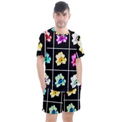Tulip Collage Men s Mesh Tee And Shorts Set