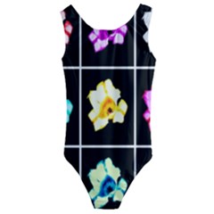 Tulip Collage Kids  Cut-out Back One Piece Swimsuit