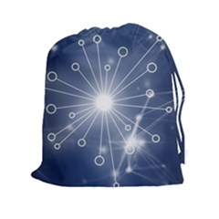 Network Technology Connection Drawstring Pouch (xxl)