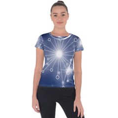 Network Technology Connection Short Sleeve Sports Top  by Alisyart