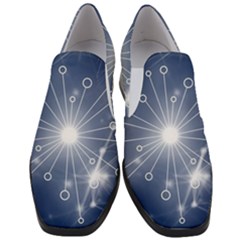 Network Technology Connection Women Slip On Heel Loafers