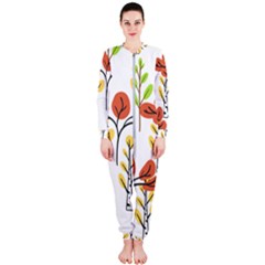 Tree Autumn Forest Landscape Onepiece Jumpsuit (ladies) 