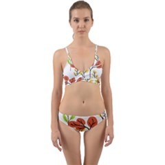 Tree Autumn Forest Landscape Wrap Around Bikini Set