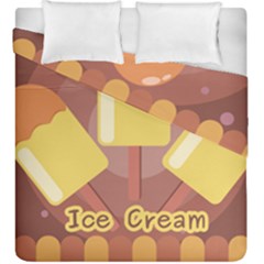 Cream Sweet Icecream Duvet Cover Double Side (king Size) by Bajindul