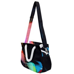 Flower 3d Colorm Design Background Rope Handles Shoulder Strap Bag by HermanTelo