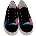 Flower 3d Colorm Design Background Men s Low Top Canvas Sneakers View1