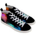 Flower 3d Colorm Design Background Men s Mid-Top Canvas Sneakers View3