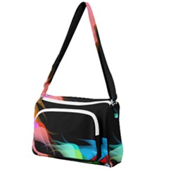 Flower 3d Colorm Design Background Front Pocket Crossbody Bag