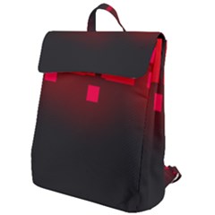 Light Neon City Buildings Sky Red Flap Top Backpack by HermanTelo