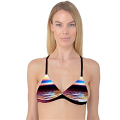 Lake Sea Water Wave Sunset Reversible Tri Bikini Top