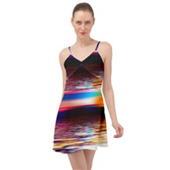 Lake Sea Water Wave Sunset Summer Time Chiffon Dress