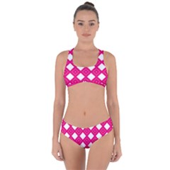 Backgrounds Pink Criss Cross Bikini Set