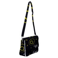 Bulb Light Idea Electricity Shoulder Bag With Back Zipper