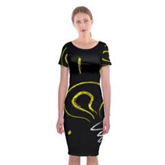 Bulb Light Idea Electricity Classic Short Sleeve Midi Dress by HermanTelo