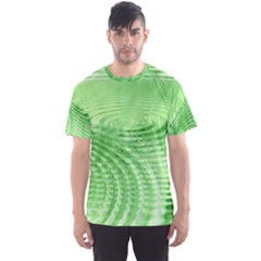 Wave Concentric Circle Green Men s Sports Mesh Tee