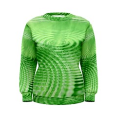 Wave Concentric Circle Green Women s Sweatshirt