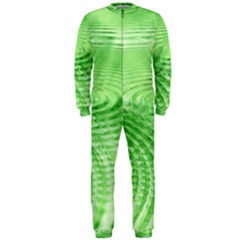 Wave Concentric Circle Green Onepiece Jumpsuit (men)  by HermanTelo