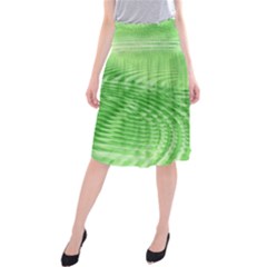 Wave Concentric Circle Green Midi Beach Skirt