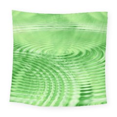 Wave Concentric Circle Green Square Tapestry (large) by HermanTelo