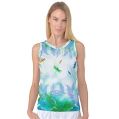 Scrapbooking Tropical Pattern Women s Basketball Tank Top by HermanTelo