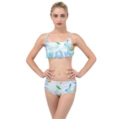 Scrapbooking Tropical Pattern Layered Top Bikini Set by HermanTelo