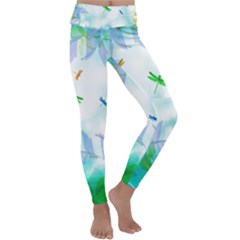 Scrapbooking Tropical Pattern Kids  Lightweight Velour Classic Yoga Leggings by HermanTelo