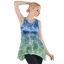 Water Blue Transparent Crystal Side Drop Tank Tunic View1