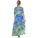 Water Blue Transparent Crystal Waist Tie Boho Maxi Dress View2