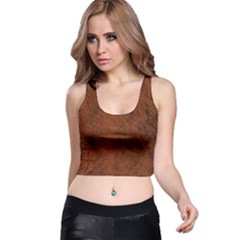 Fur Skin Bear Racer Back Crop Top