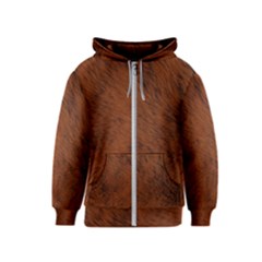 Fur Skin Bear Kids  Zipper Hoodie