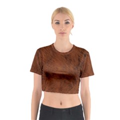 Fur Skin Bear Cotton Crop Top