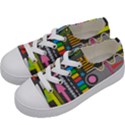 Pattern Geometric Abstract Colorful Arrows Lines Circles Triangles Kids  Low Top Canvas Sneakers View2